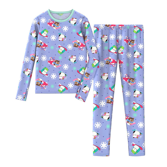  A Squishmallow Winter Squishmallows Poly 2 pc. Long Sleeve Crew & Legging Set