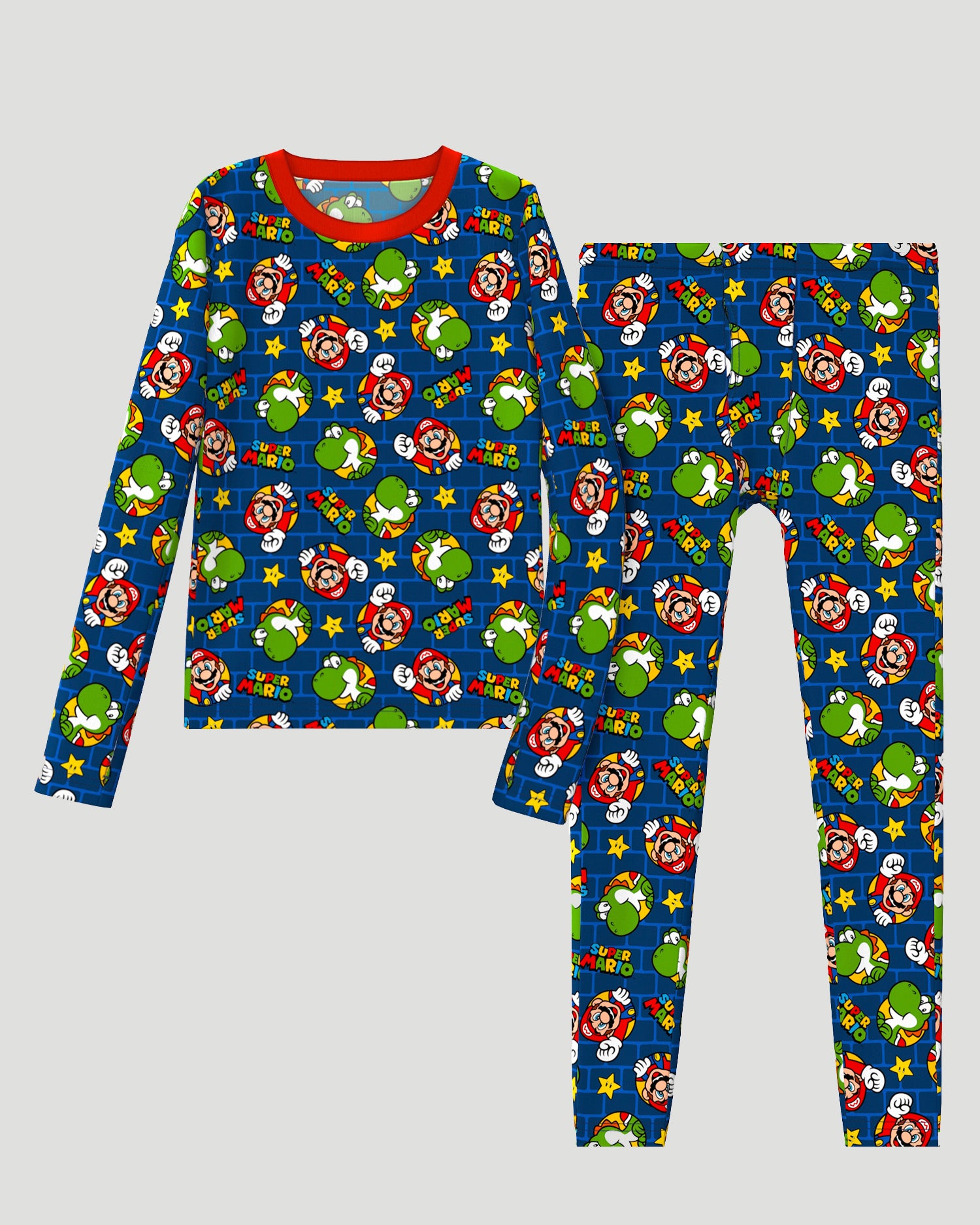 A Nintendo's Mario Kart Stretch Poly 2 pc. Long Sleeve Crew & Pant Set