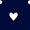 Navy Heart Ditsy / S