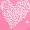 Pink Flower Heart / S