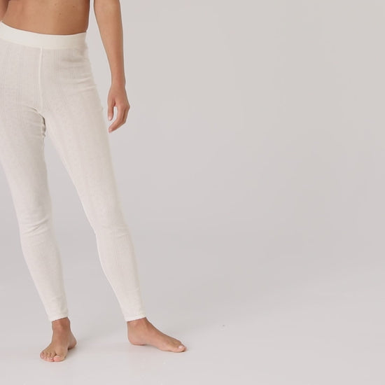 @A lady is wearing Cotton Pointelle Legging
