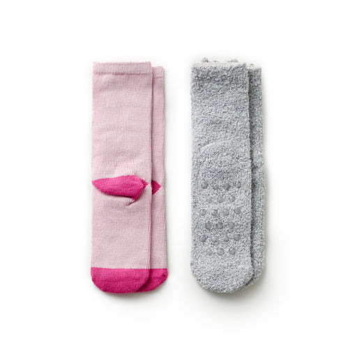 Medium Grey;@Girls Cat Crew Lounge Sock 2 Pack