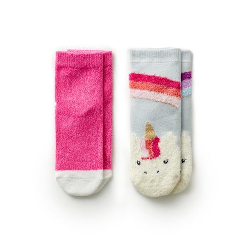 Girls Unicorn Ankle Slipper Sock 2 Pack