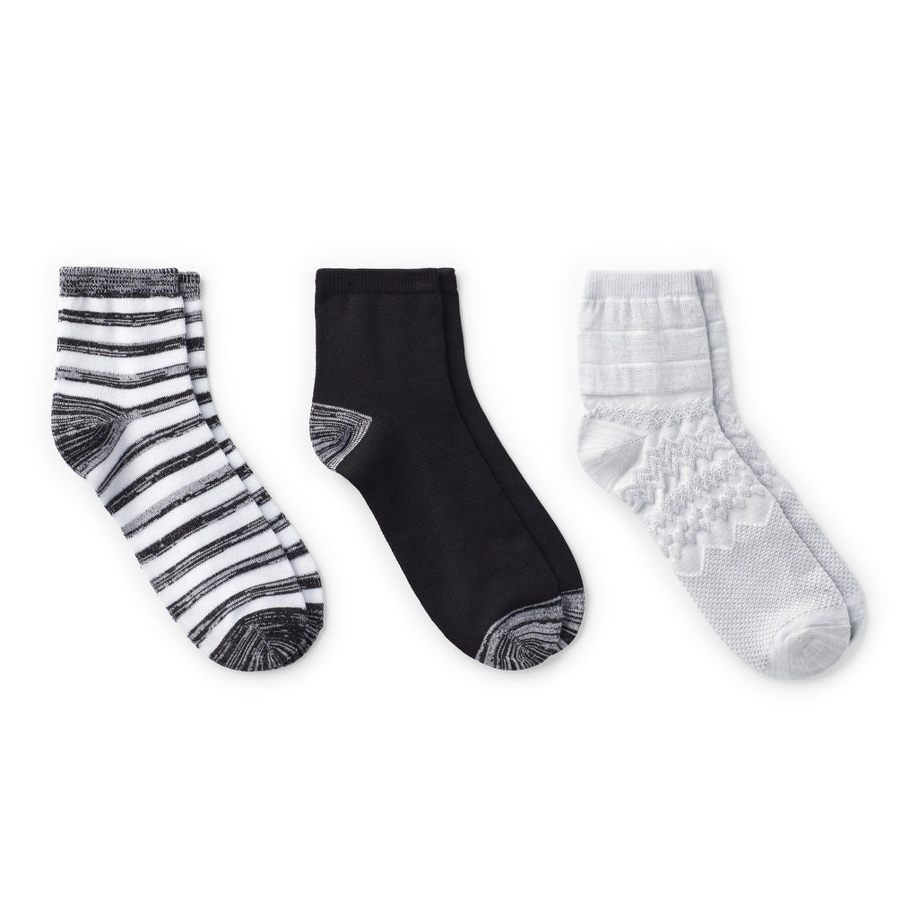 Stripe/ Picking Anklet Sock 3 Pack