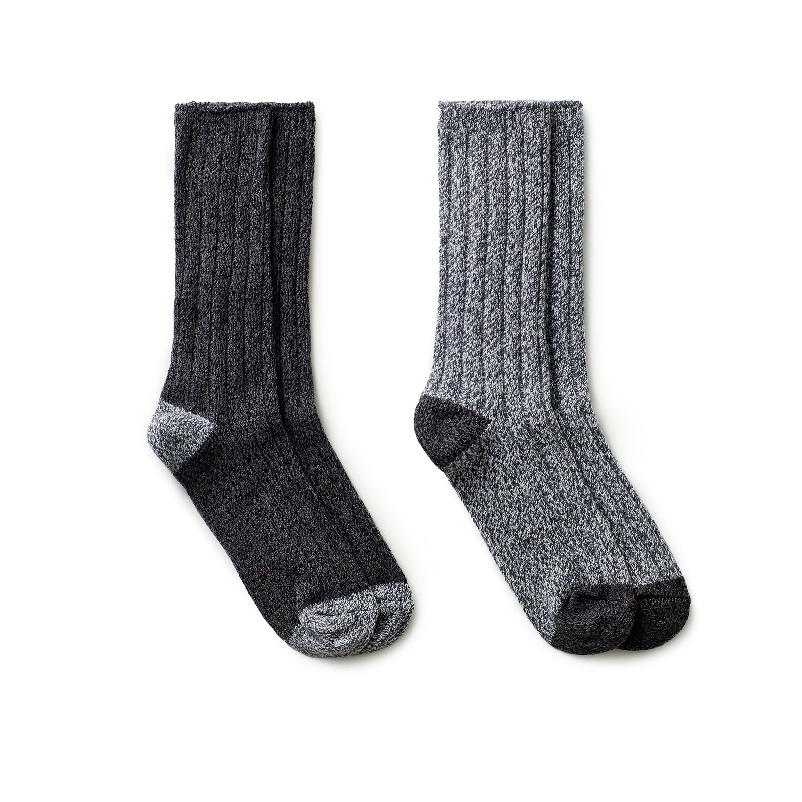 Asphalt;@Mens Twist Rib Boot Asphalt Sock 2PK