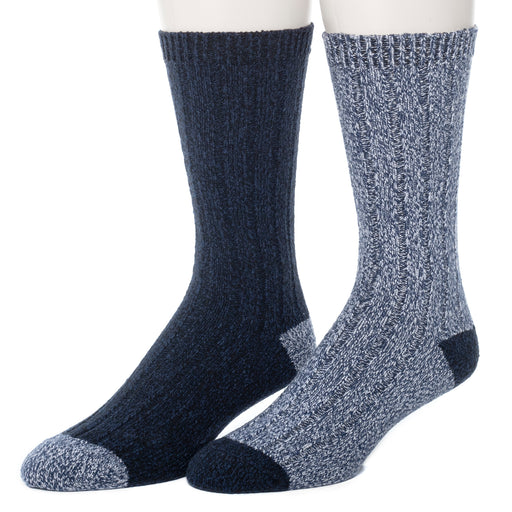Medieval Blue;@Mens Twist Rib Boot blue Sock 2PK