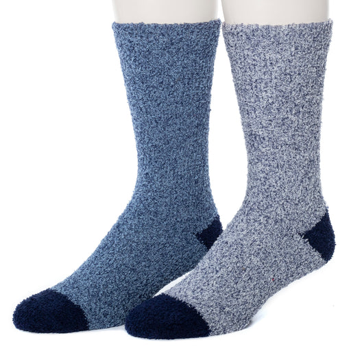 Blue Multi;@Mens Tweed Cozy blue Sock 2PK