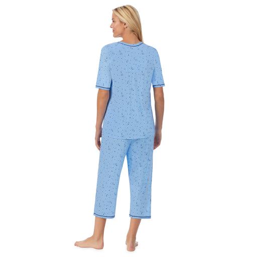 Cuddl Duds Fleecewear with Stretch Pajama Set English Blue – Moda pé no chão