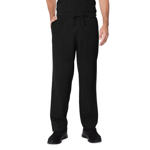 A man wearing black scrub classic pant.