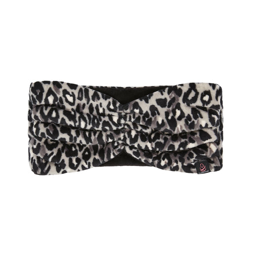 Snow Leopard;Double Plush Velour Ruched Headband