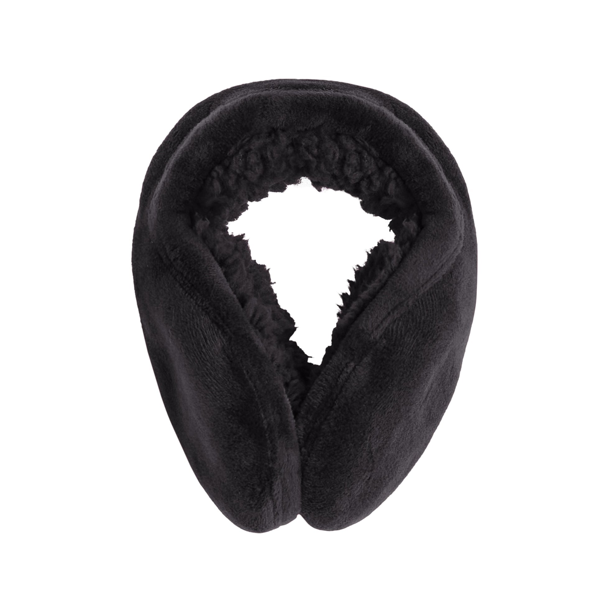 Double plush velour sherpa behind the head earwrap.