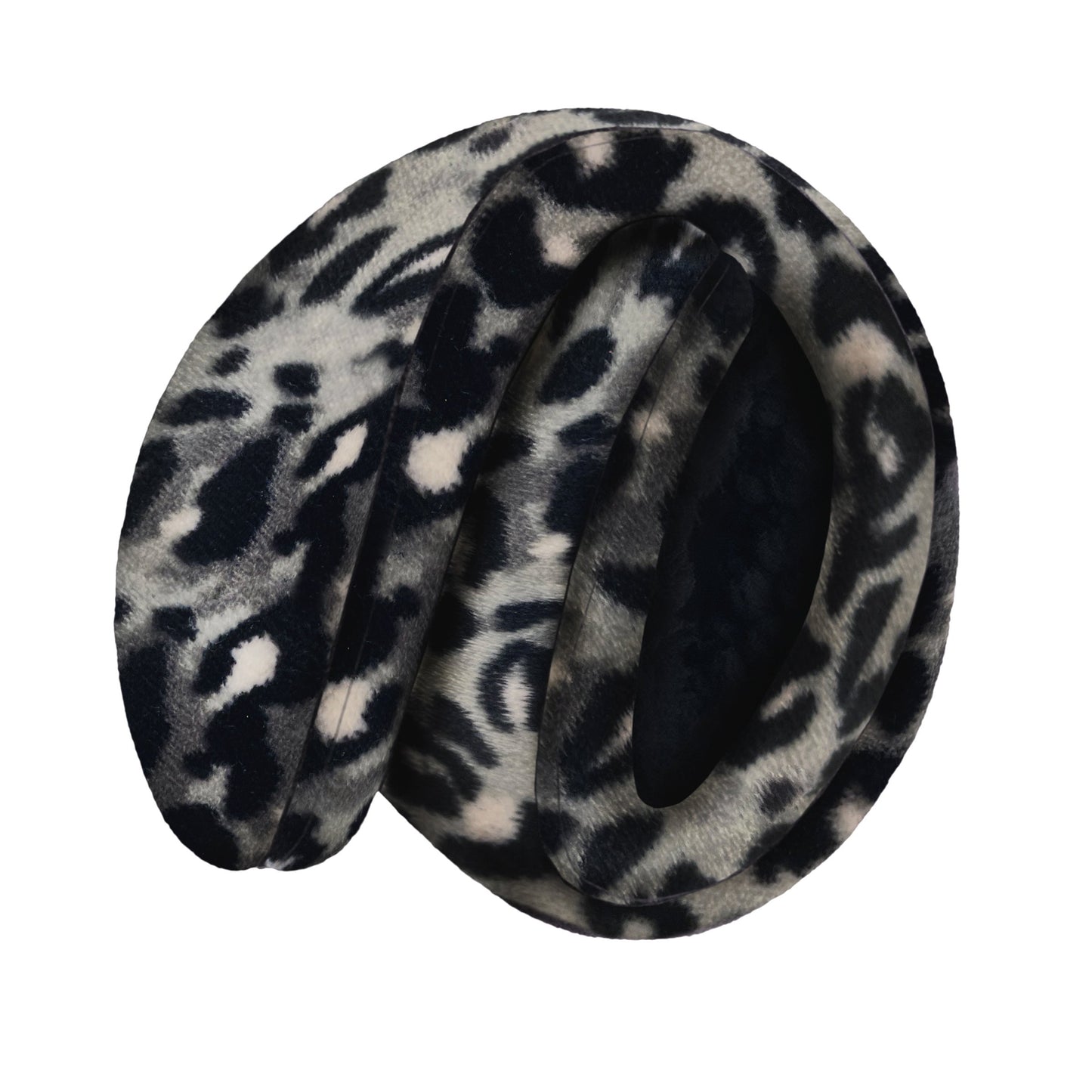 Snow Leopard;@Double plush velour sherpa behind the head earwrap.
