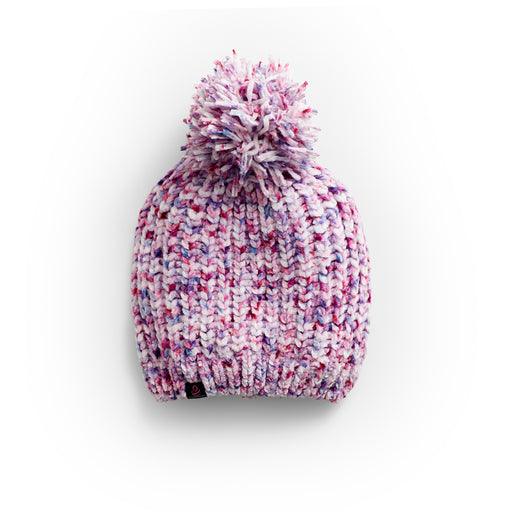 Berry Multi;Chenille Beanie with Pom