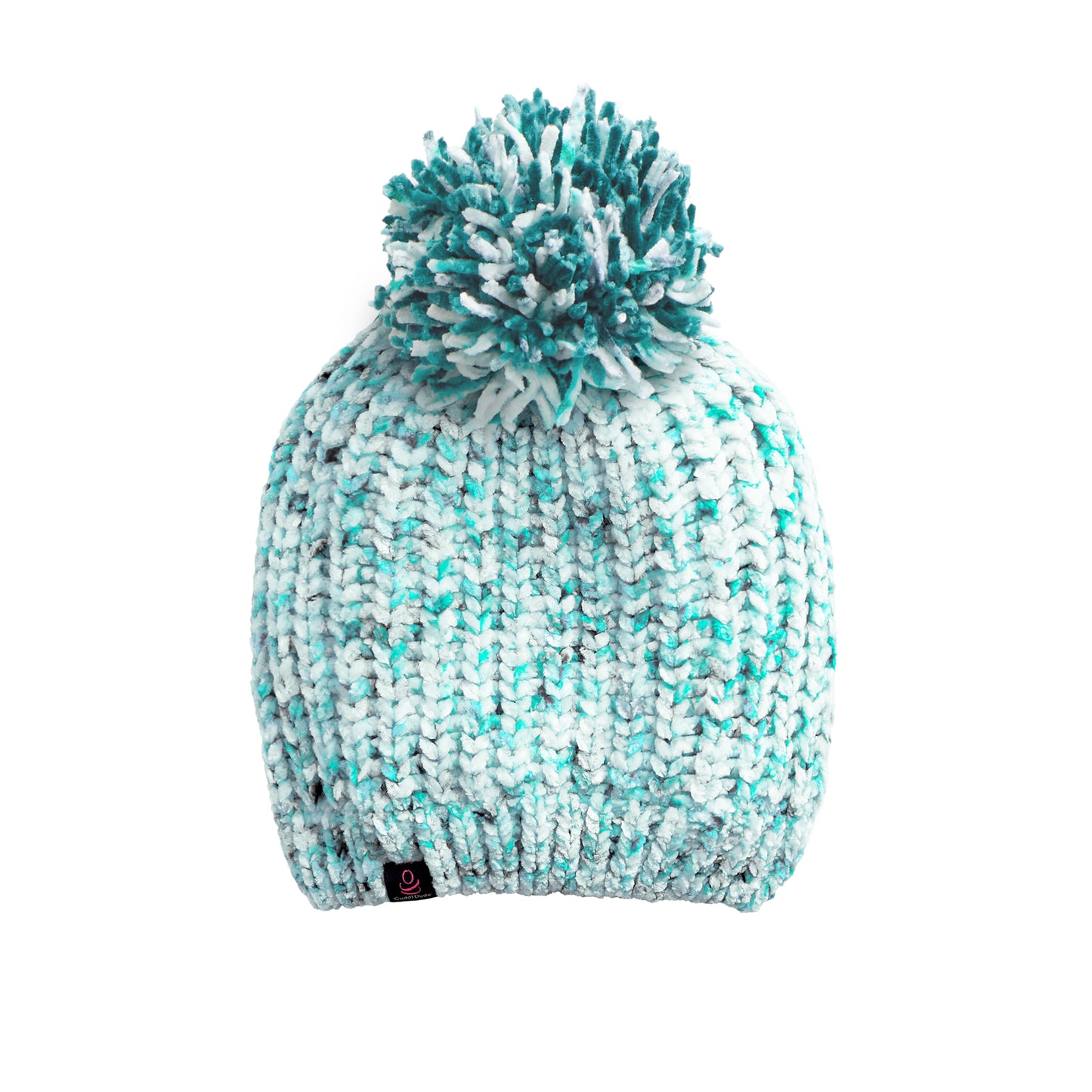 Teal Multi;@Chenille Beanie with Pom