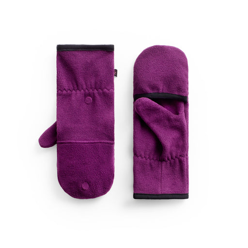 Deep Purple;@Fleece Flip Finger purple Mitten