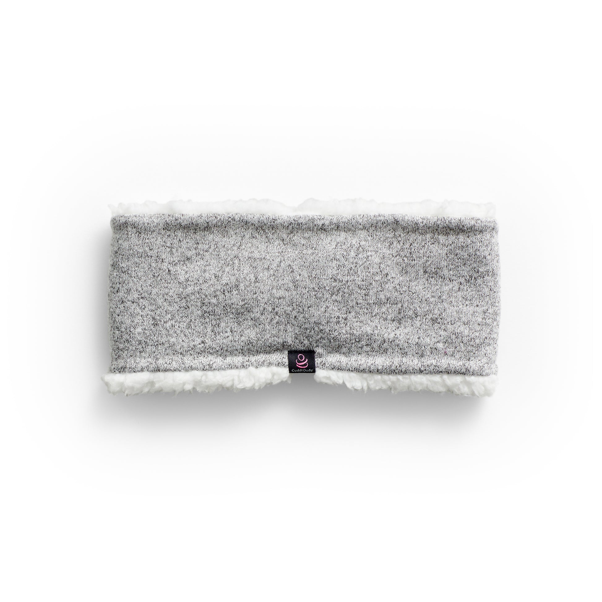 SoftKnit grey Headband with Sherpa