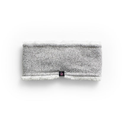 SoftKnit grey Headband with Sherpa