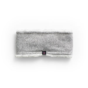 SoftKnit grey Headband with Sherpa