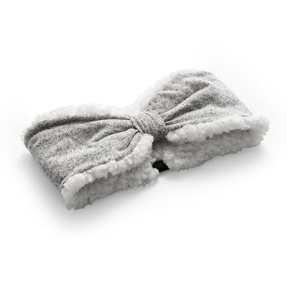 SoftKnit grey Headband with Sherpa