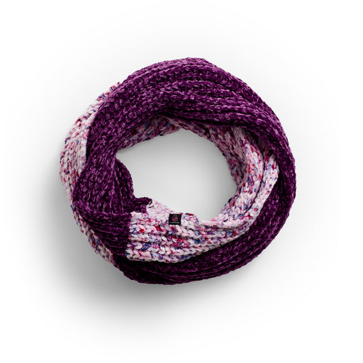 Berry Multi;@A chenille purple infinity scarf