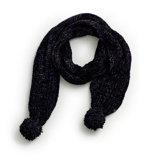 black pom scarf