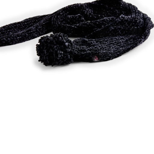 Black;@black pom scarf