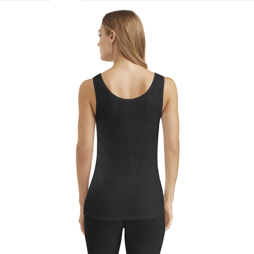 RIBBED BUTTON DETAIL CAMI in Black