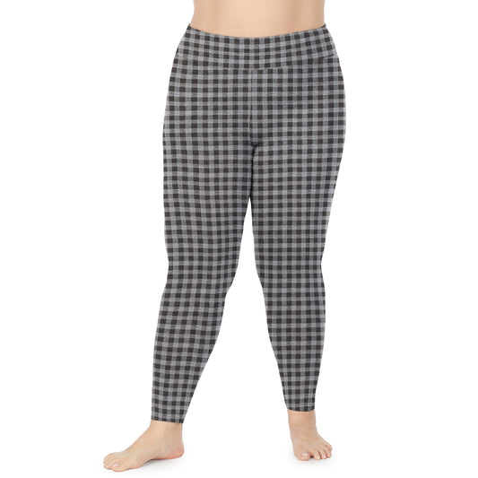A lady wearing a tonal buffalo high waist legging plus.