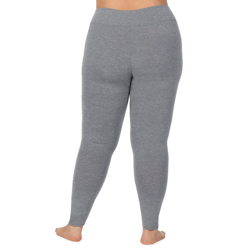 Plus Size Contrast Piping Active Leggings - Heather