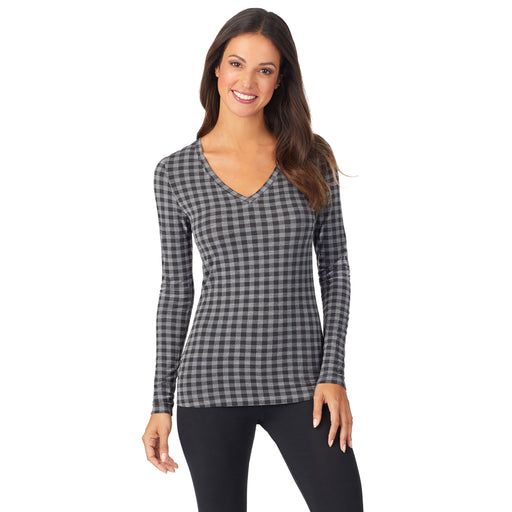 Softwear With Stretch Long Sleeve V-Neck PETITE - Cuddl Duds