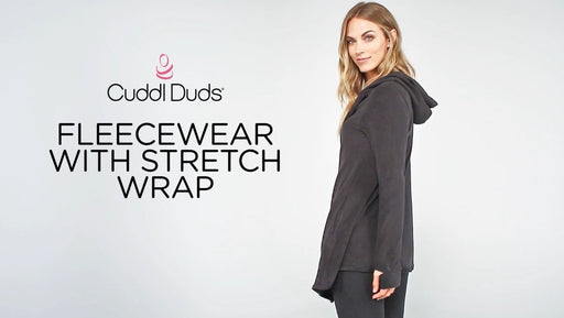 Cuddl Duds Fleecewear With Stretch Long-Sleeve Half-Zip Hoodie