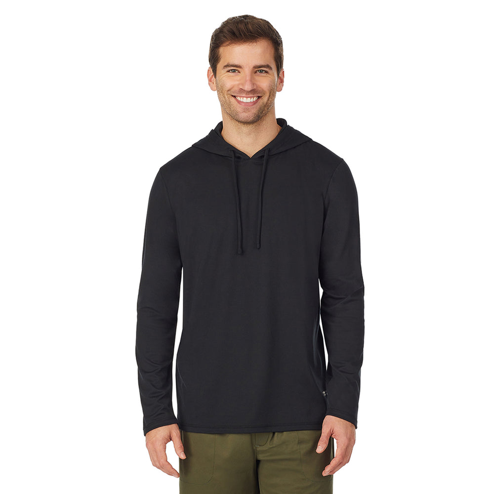 A lady wearingMens Far-Infrared Enhance Sleep Hoodie with Olive print
