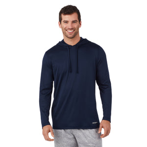  A lady wearingMens Far-Infrared Enhance Sleep Short with Navy Plaid print