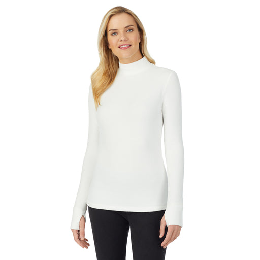 Cuddl Duds, Tops, Fleecewear With Stretch Long Sleeve Mock Neck