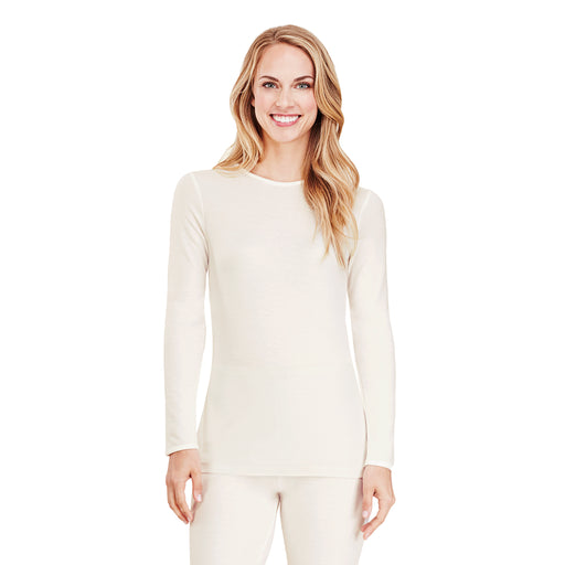 ClimateRight by Cuddl Duds Stretch Fleece Women's Long Sleeve Crew Neck  Base Layer Top, Sizes XS to 4XL 
