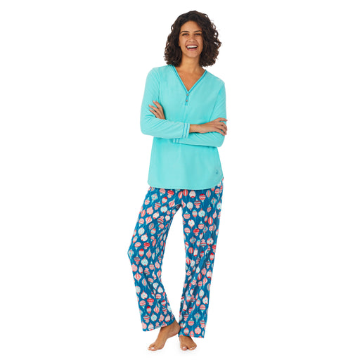 Women's Printed Floral Fleece Pyjama Set, Long Sleeve Top & Pajamas. Buy  Now For £20.00.