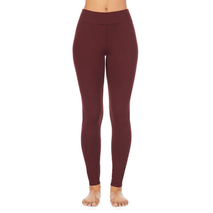 Cherry Mahogany Heather;Model is wearing size S. She is 5’10”, Bust 34”, Waist 26", Hips 38”