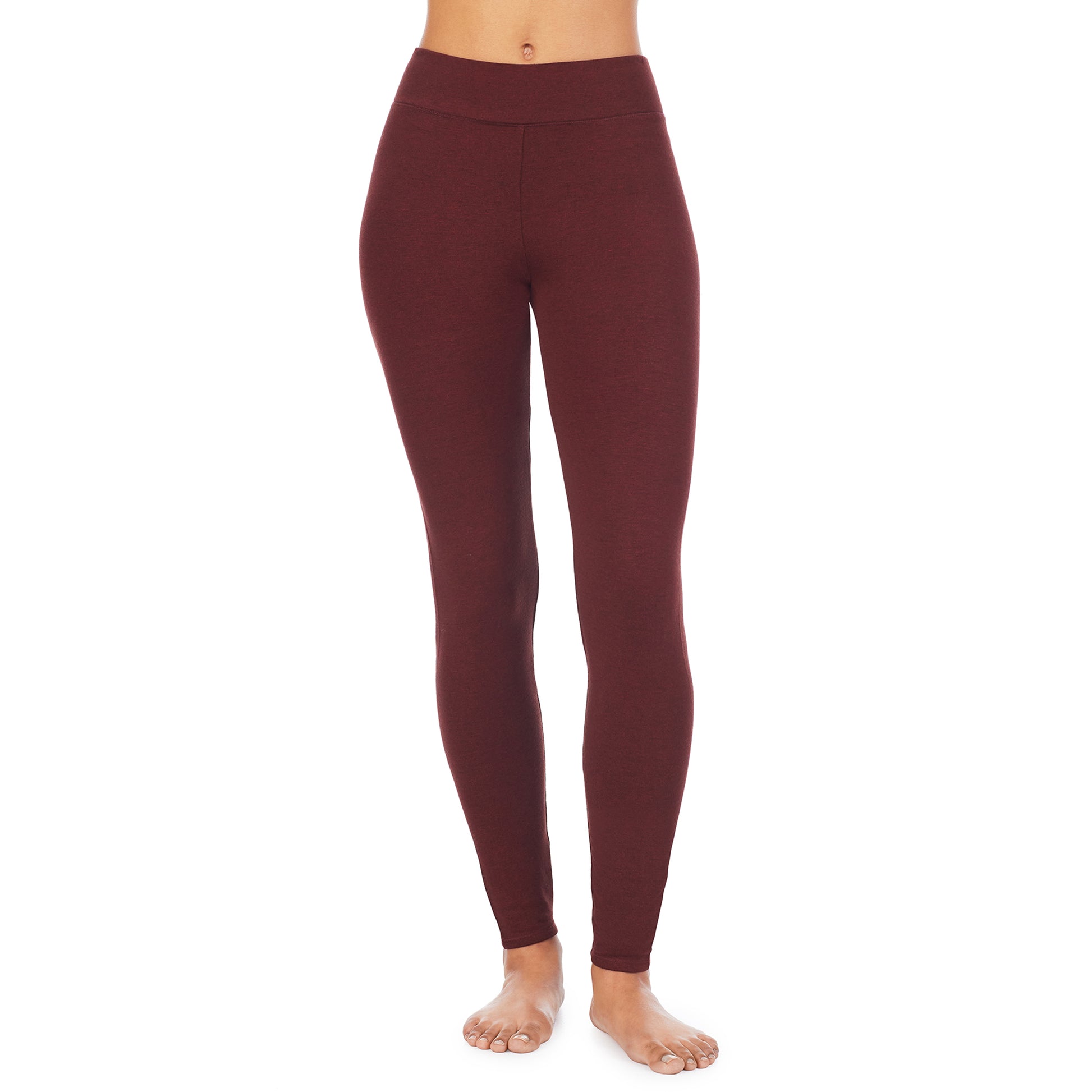 Cherry Mahogany Heather;Model is wearing size S. She is 5’10”, Bust 34”, Waist 26&quot;, Hips 38”