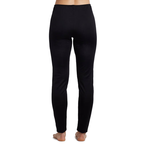 Warm Essentials by Cuddl Duds Women's Luxe Lined Jersey Thermal Leggings -  Black S