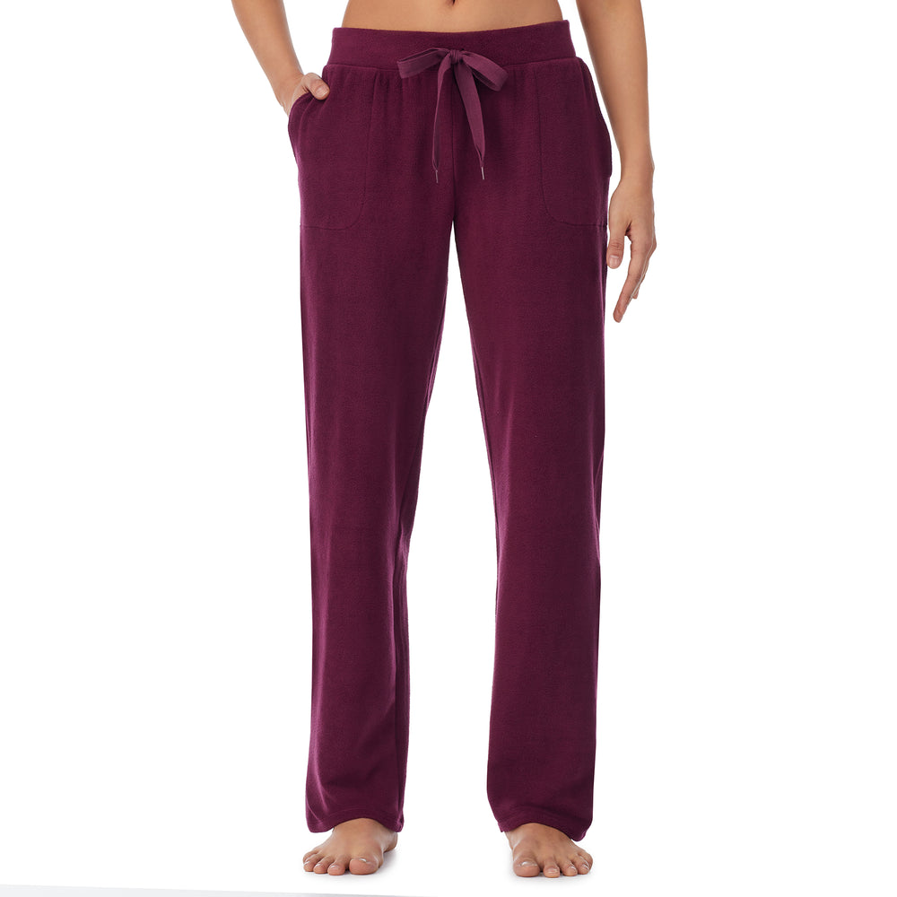 lower body of a lady wearing grape lounge pant