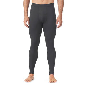 lower body of a man wearing ebony pants