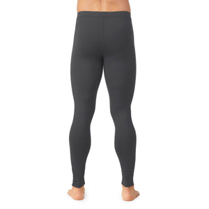 lower body of a man wearing ebony pants