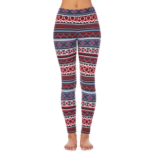 Red Blue Fairisle;Model is wearing size S. She is 5’9”, Bust 32”, Waist 25.5”, Hips 36”.