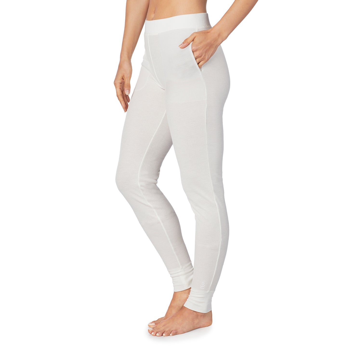  Ivory;Model is wearing size S. She is 5’9”, Bust 32”, Waist 25.5”, Hips 36”.@A lady wearing a ivory legging.