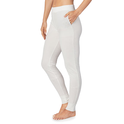  Ivory;Model is wearing size S. She is 5’9”, Bust 32”, Waist 25.5”, Hips 36”.@A lady wearing a ivory legging.