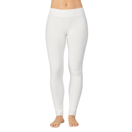 Warm Essentials by Cuddl Duds Women's Waffle Ribbed Combo Leggings - Ivory M