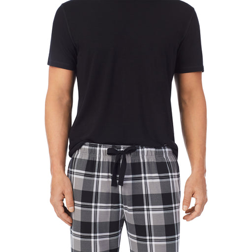 Black Plaid;Model is wearing size M. He is 6'2