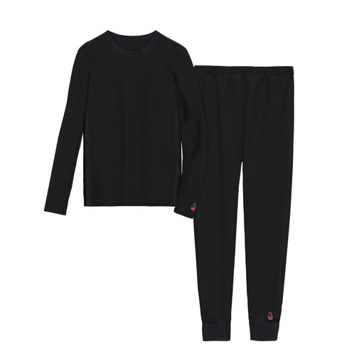 Black;@Girls Fleece 2 pc. black Long Sleeve Crew & Pant Set
