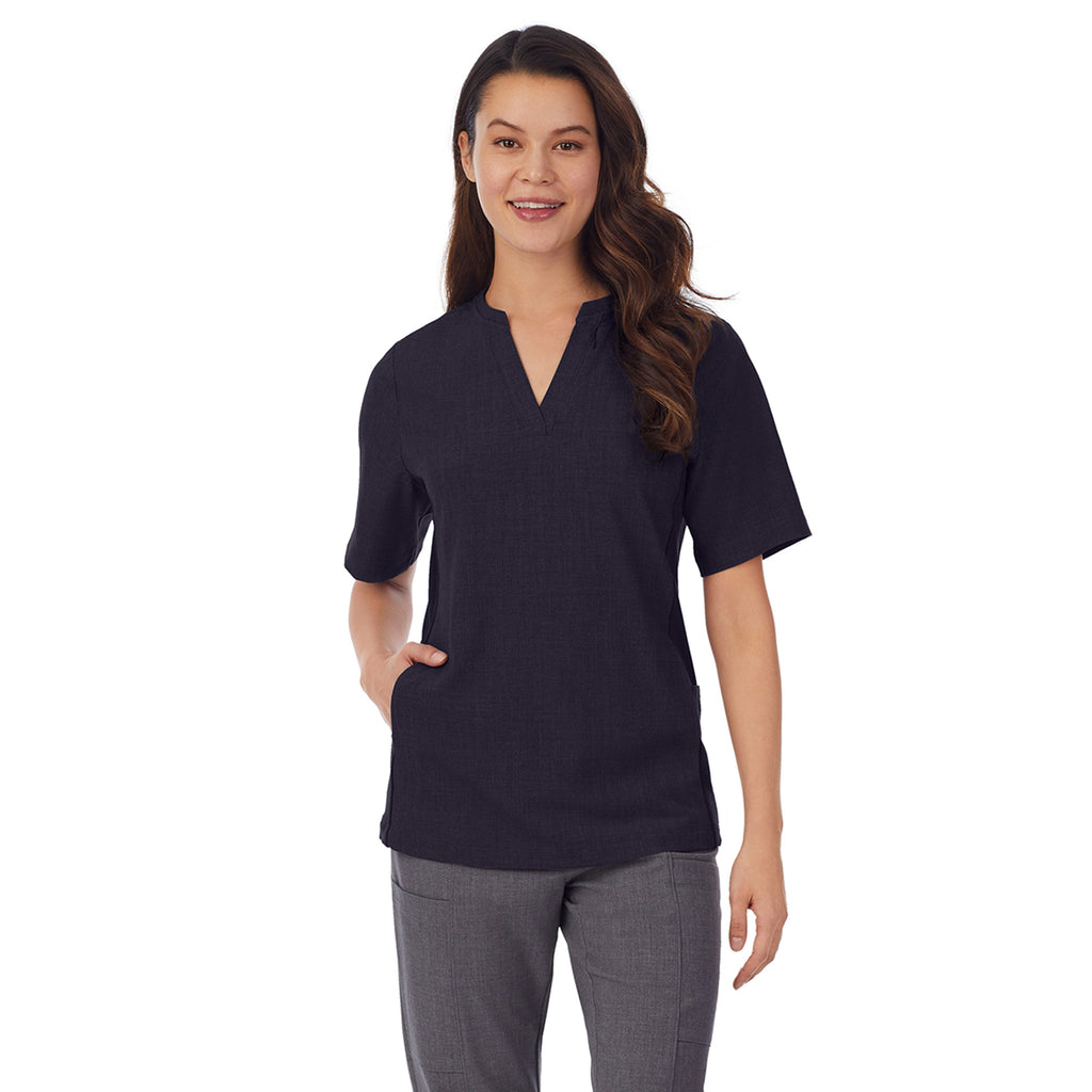 Womens Scrub Split Neck Top