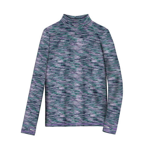 Space Dye;@Girls Comfortech Stretch Poly Long Sleeve Turtleneck